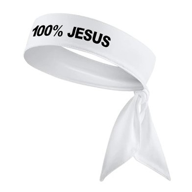 Faixa de Cabelo 100% JESUS, Adulto , Infantil, Jov