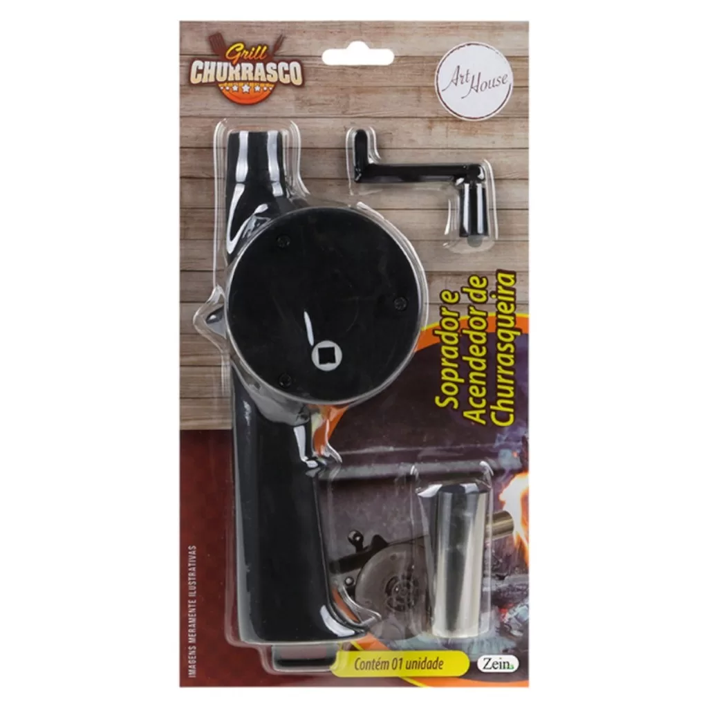 Soprador Acendedor De Churrasqueira E Lareira Manual Para Acender