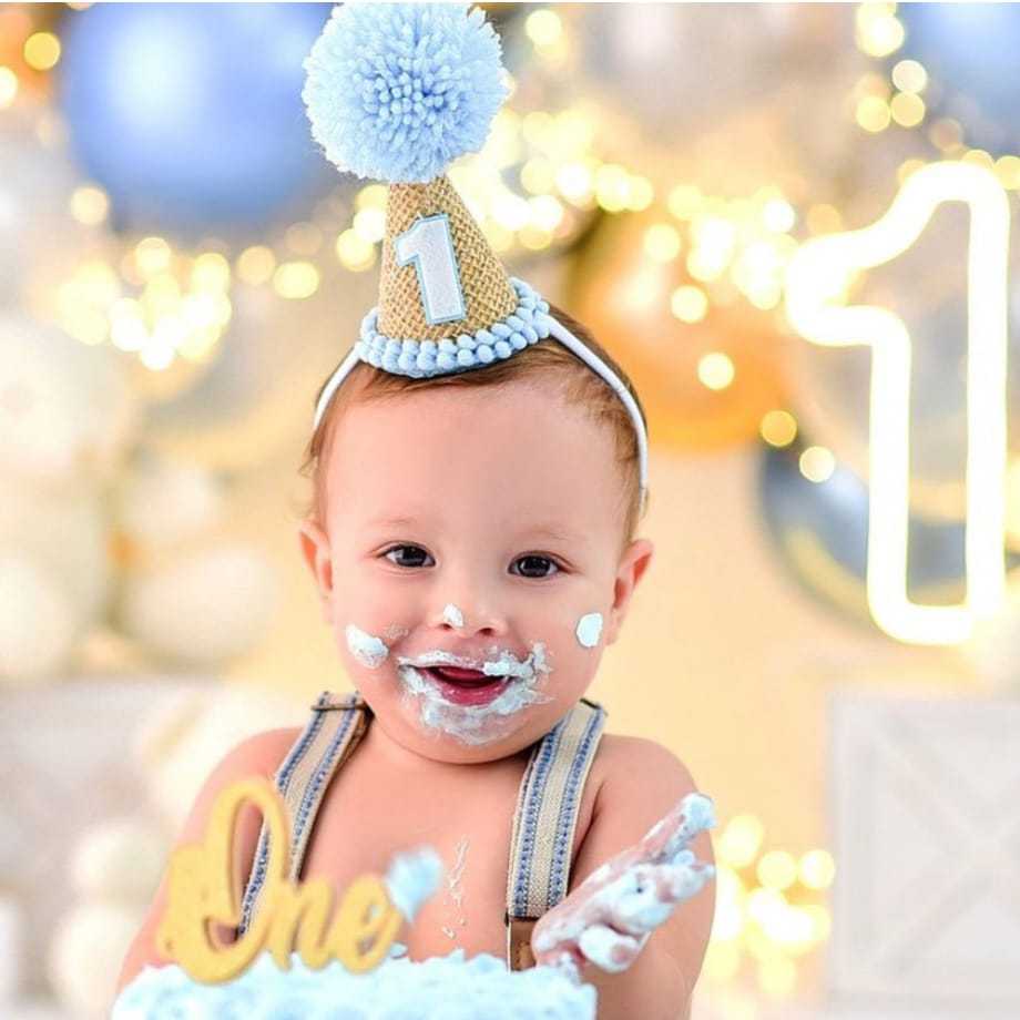 Chapéu De Aniversário Menino Menina Cenário Smash The Cake Festa