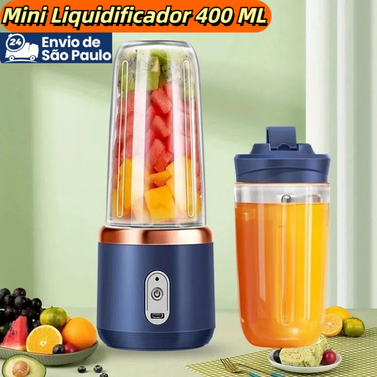 Mini Liquidificador Portátil Shake 6 Lâminas 400