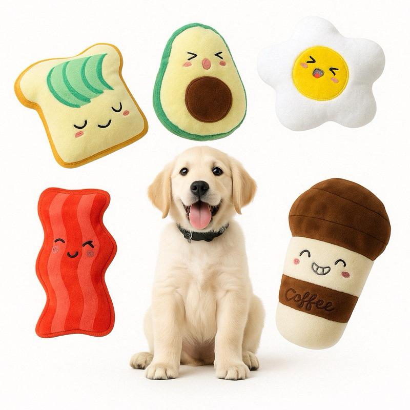 Kit 5 Pelucia Brinquedo Pet Aleatoria Divertida Interativa Mordedor Filhote Adulto Com Barulhinho