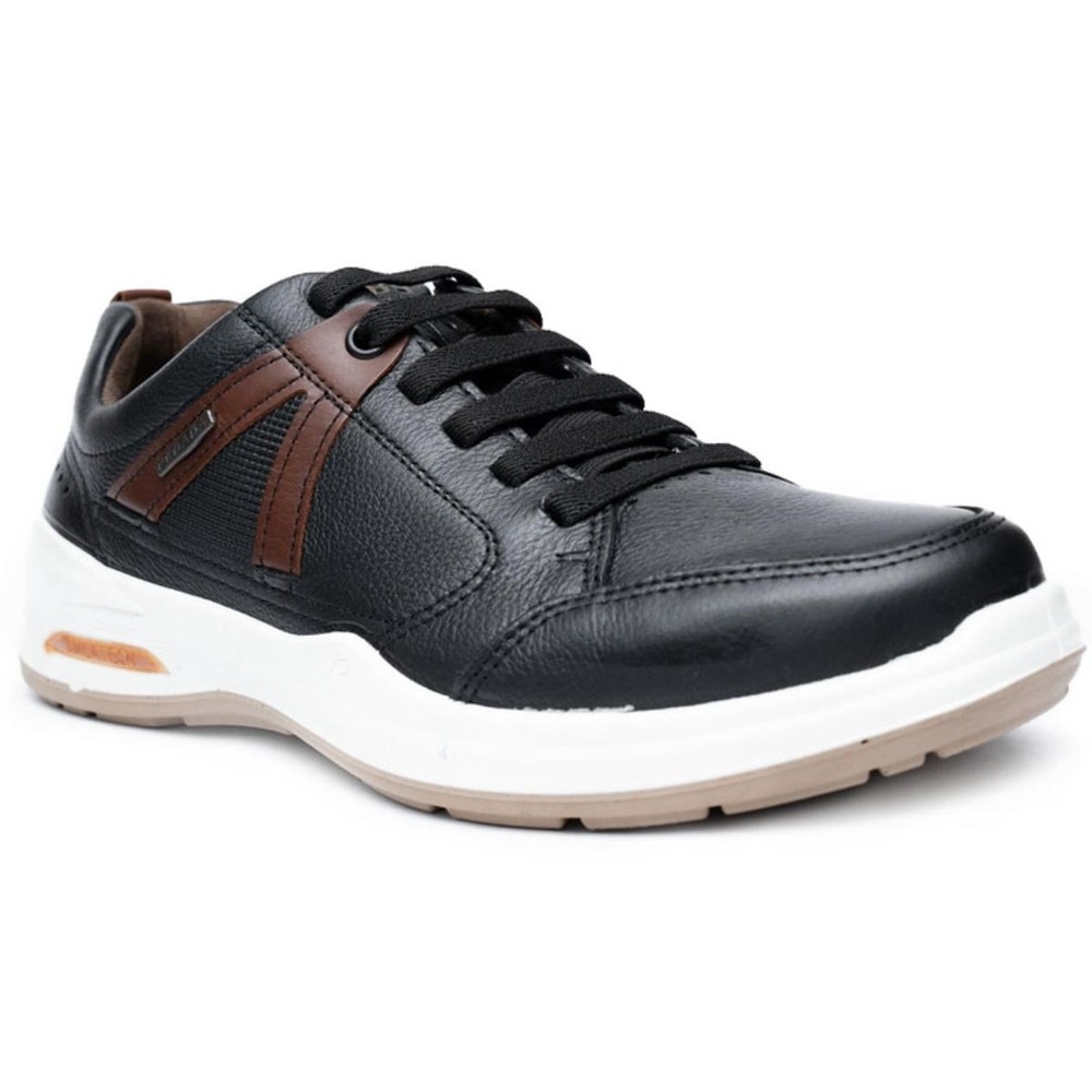 Sapatênis Couro Pegada Dune Masculino – Preto e Marrom