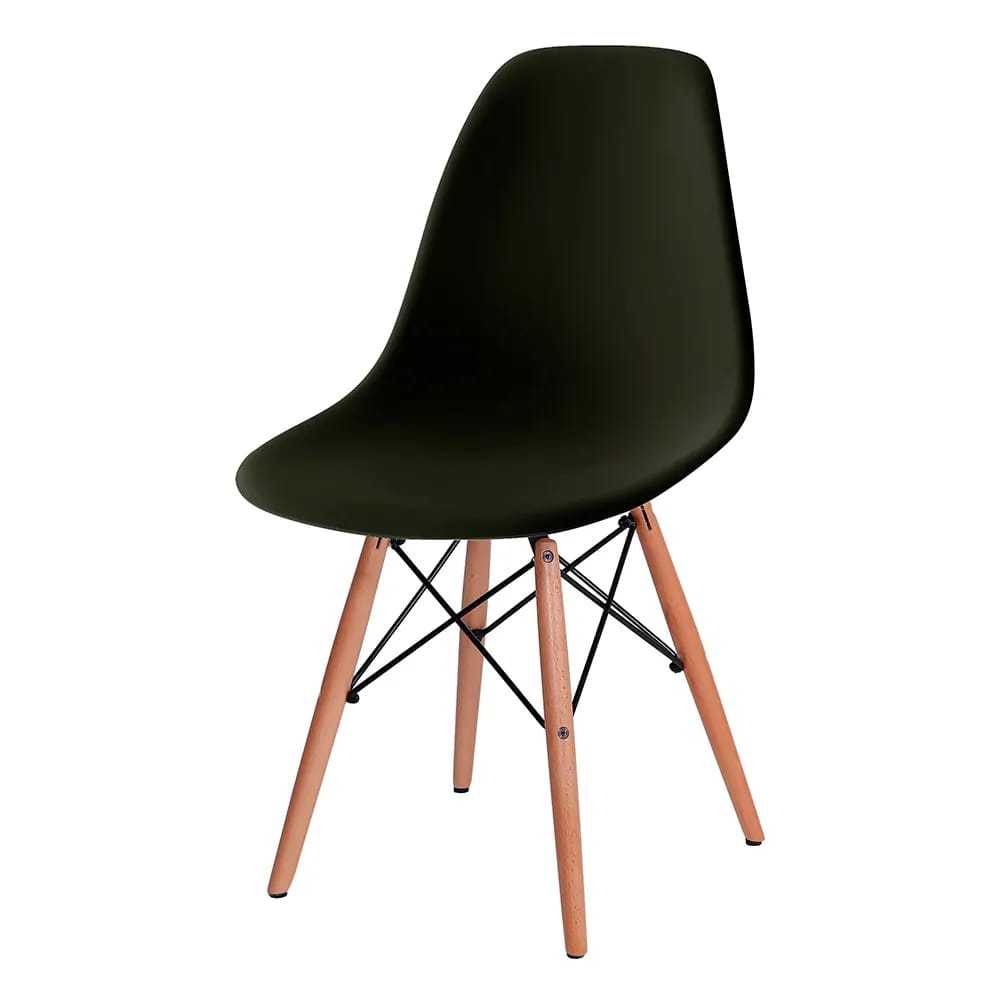 Cadeira Eames Eiffel Pés Em Madeira Escritório Cores Variadas