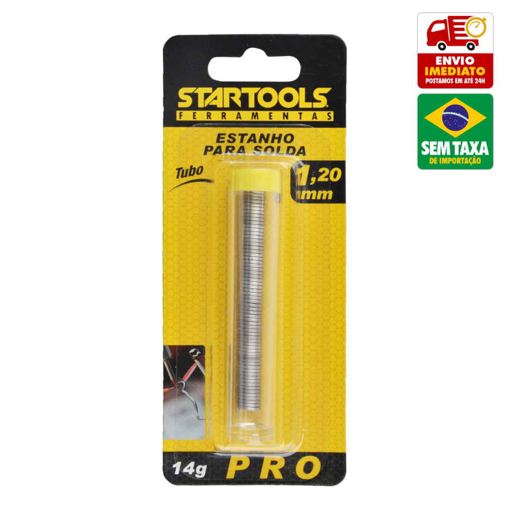 Estanho para Solda Fio em Tubo 1,20mm ou Carretel 1mm Startools AR0244 AR0245