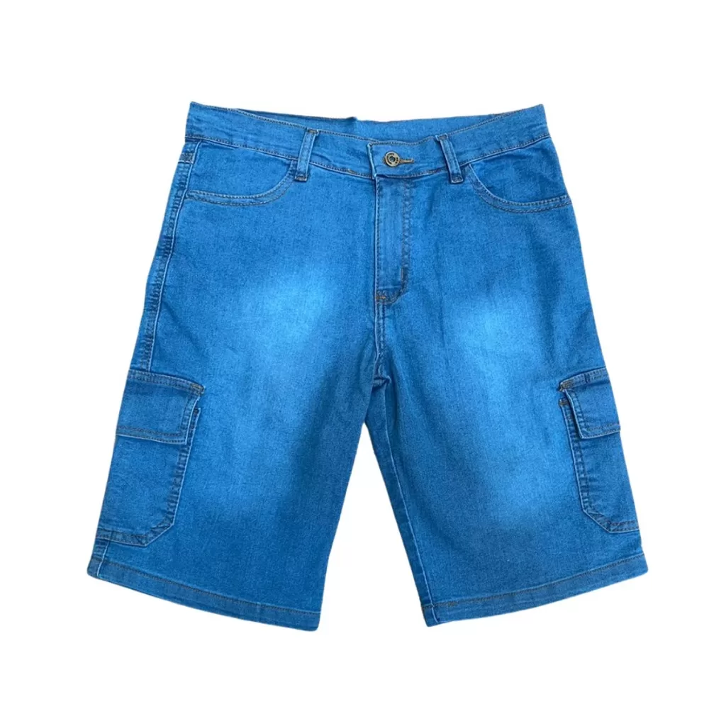 BERMUDA CARGO JEANS MASCULINA LYCRA REF 119