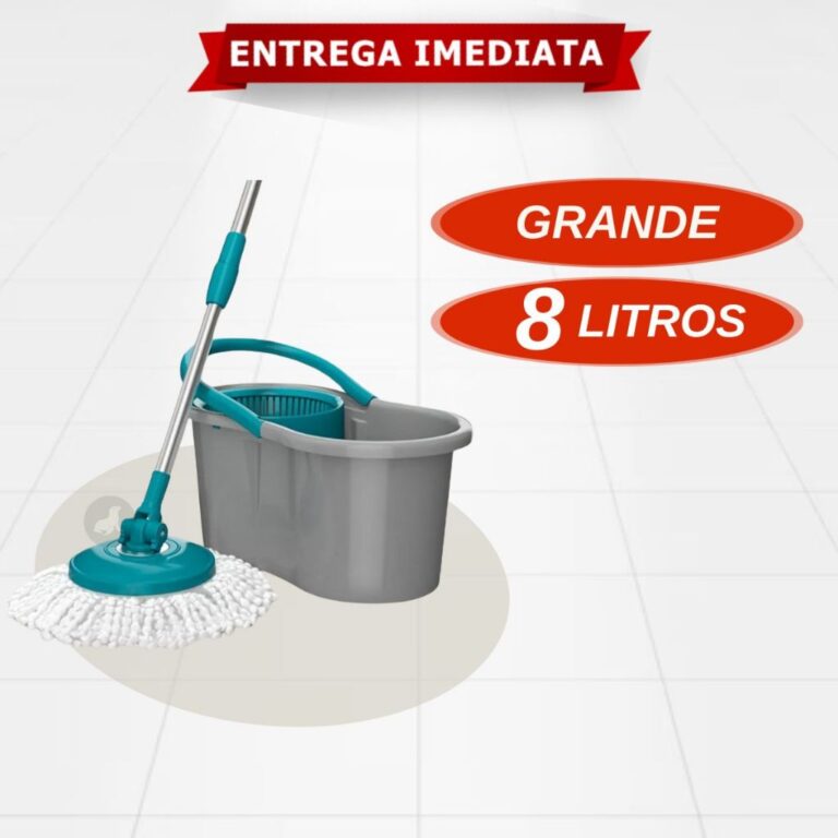 Mop Giratório 8 Litros Econômico Cesto Plástico