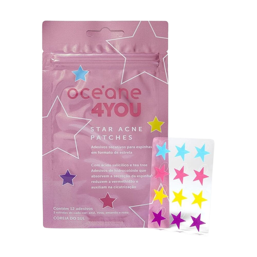 Adesivos Secativos para Espinhas com Ácido Salicílico – Star Acne Patches 4you – Oceane