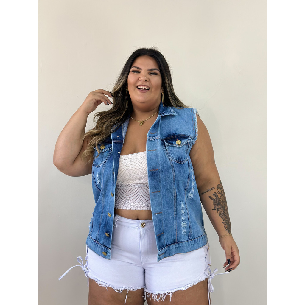 Max Colete Jeans 100%