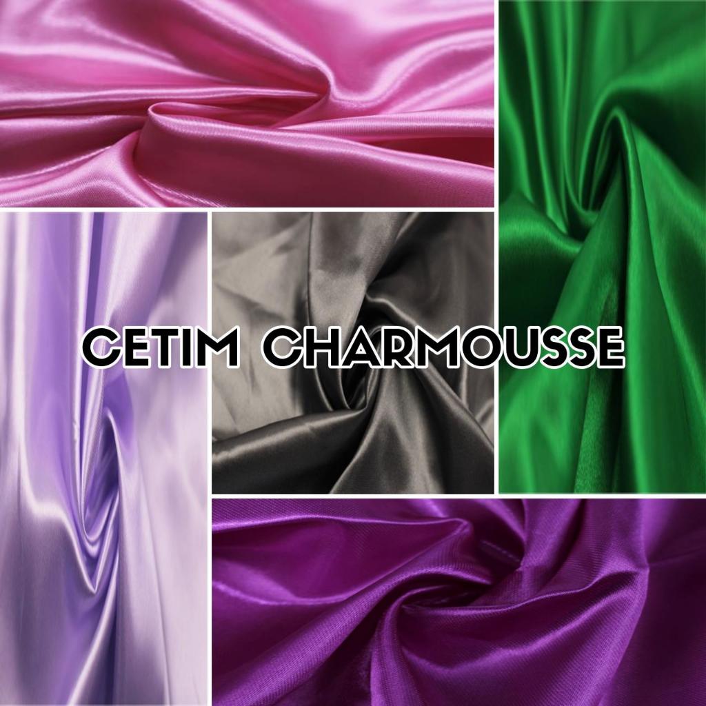 5 Metros Tecido Cetim Charmousse Liso Comum (5m x 1.45m)