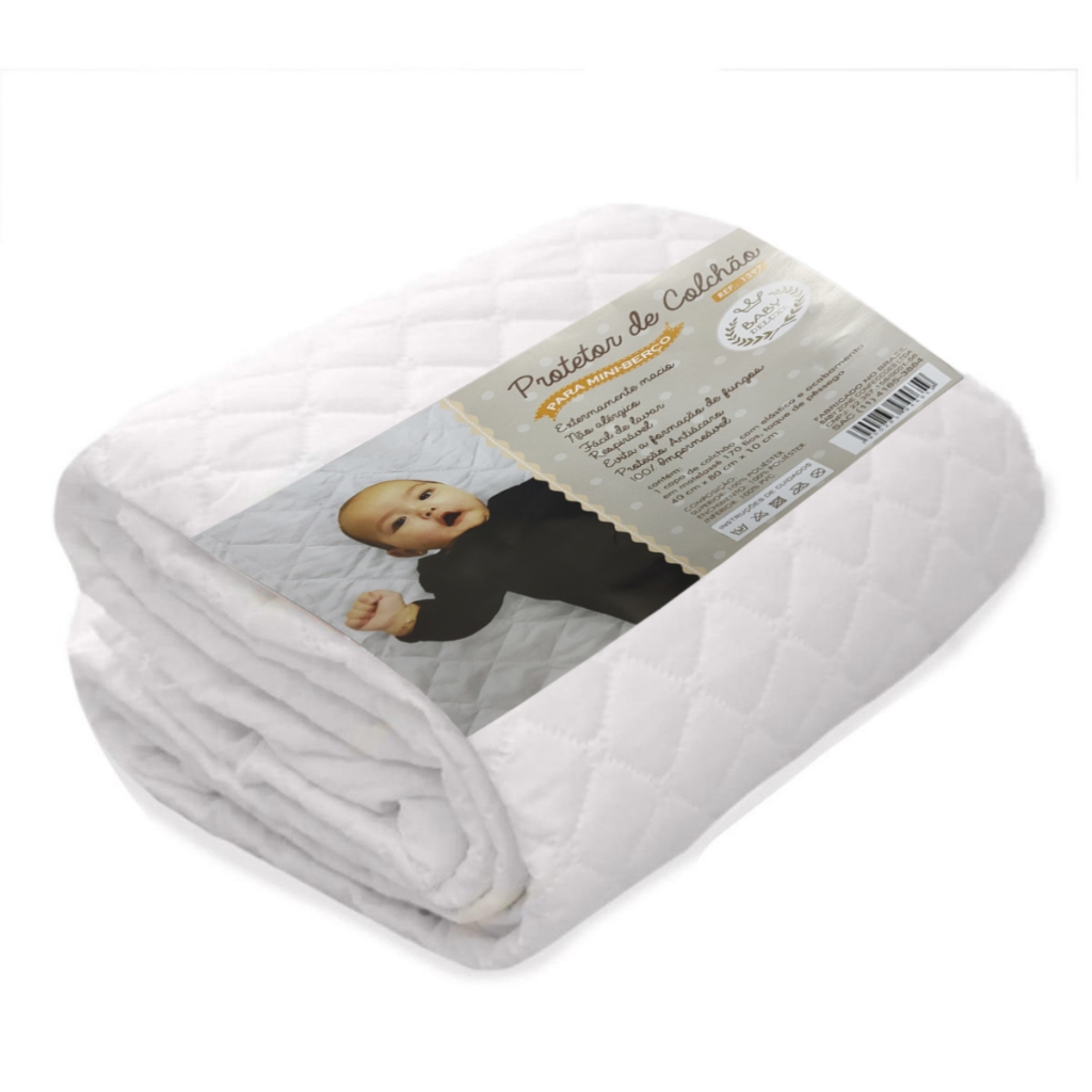 Protetor Colchão Mini Berço Bebe Capa 100% Impermeavel Elastico 40×80 Maternidade Antialergica