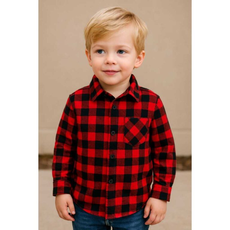 Camisa flanela xadrez social infantil e juvenil pa