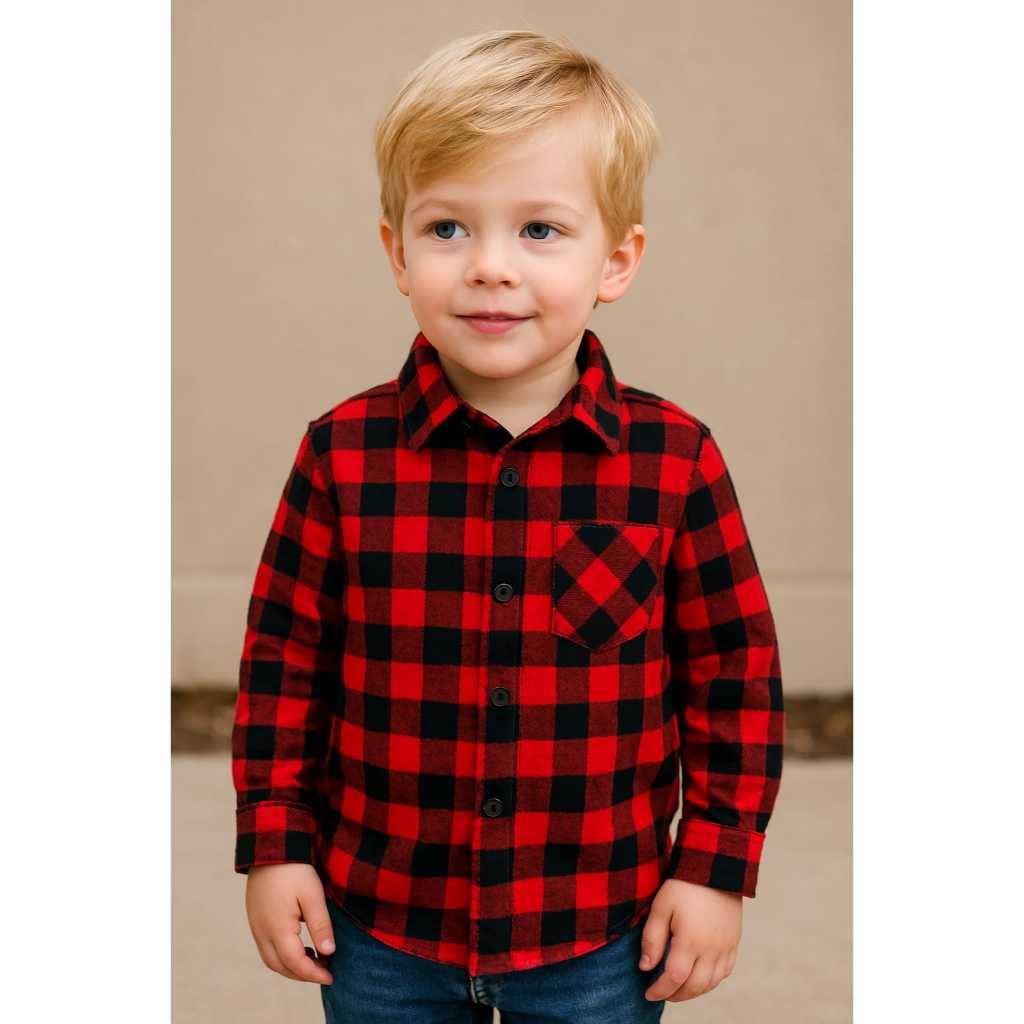 Camisa flanela xadrez social infantil e juvenil para meninos do 6 ao 12, em promoçao