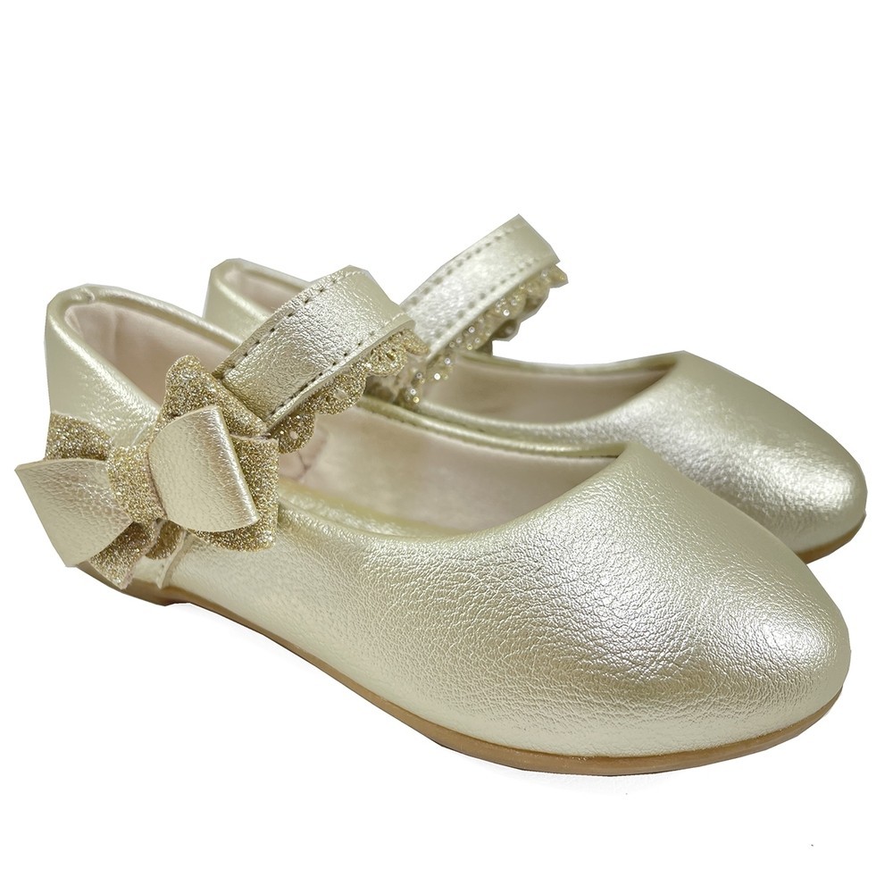 Sapatilha Infantil Klin Princesa Baby Laço – Dourado