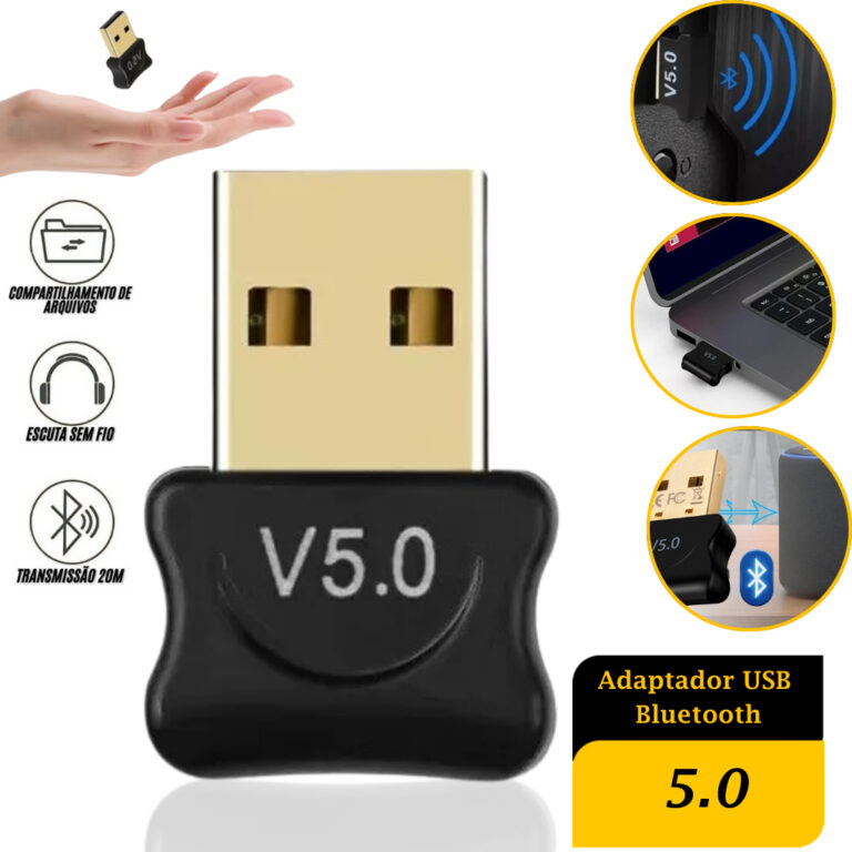 Adaptador Receptor USB Bluetooth 5.0 Premium Plug 