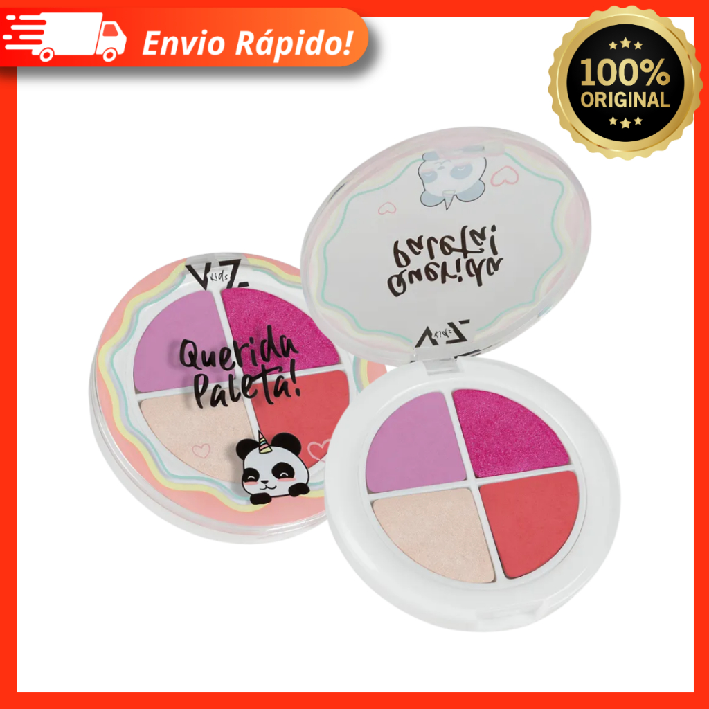 Paleta de Sombras Infantil Vizzela – Querida Paleta Lançamento