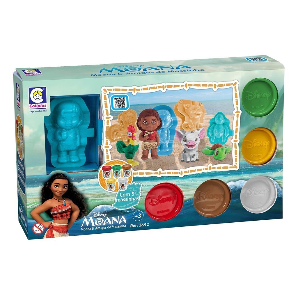 Kit Massinha de Modelar Moana e Amigos Disney – Cotiplás