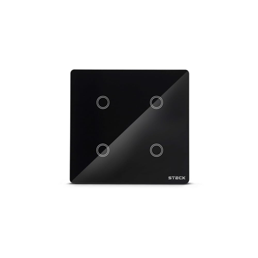 Interruptor Inteligente Steck Smarteck SINT4P2 4×4 Preto 4 Módulo