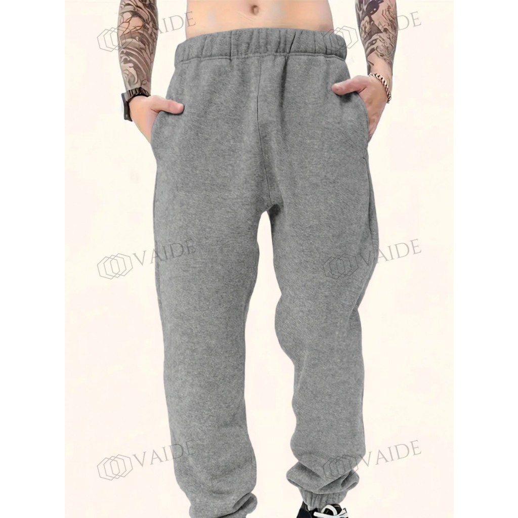 Calça Estilosa Moletom Old School Tecido Quente Felpudo Lisa Life Style Soltinha Masculina Mom