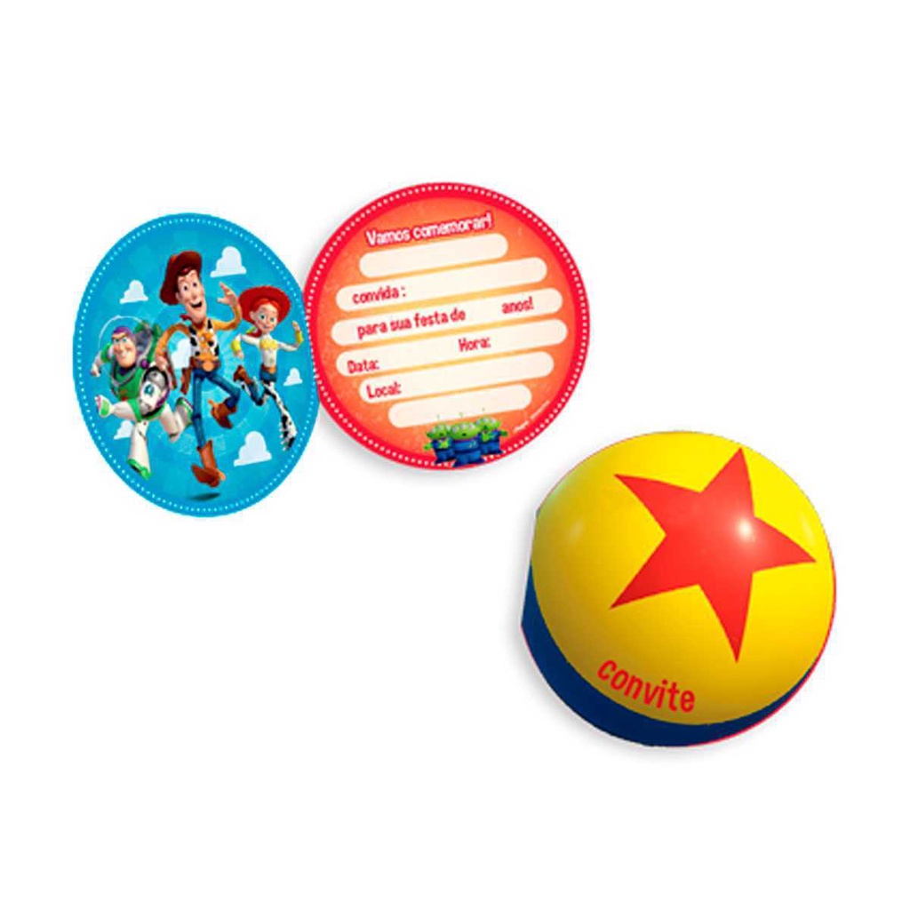 Convite Grande R671 Toy Story 4 com 8und