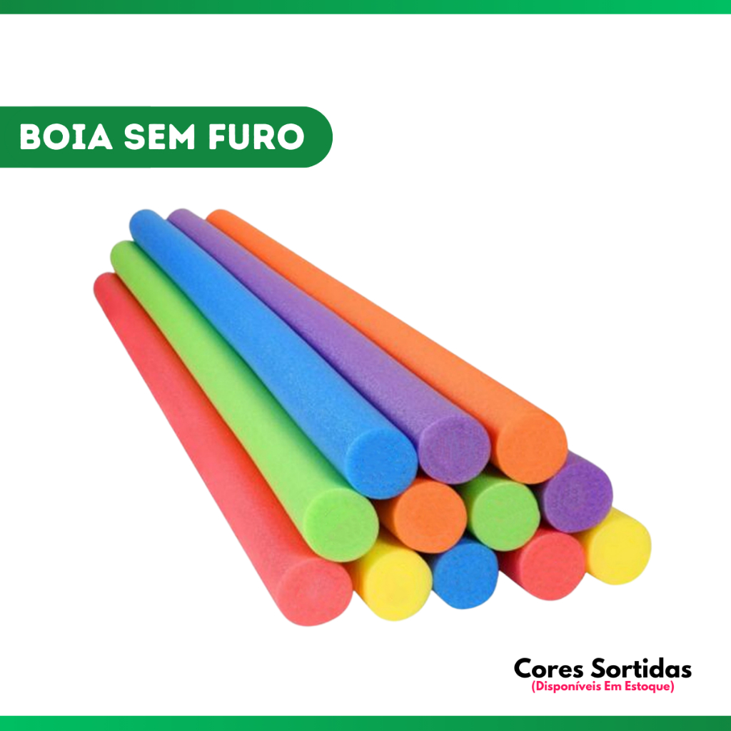 Kit 1, 3, 5, 6 ou 8 Unidades Boia Flutuador Espaguete Sem Furo Piscina Natação Cores Sortidas