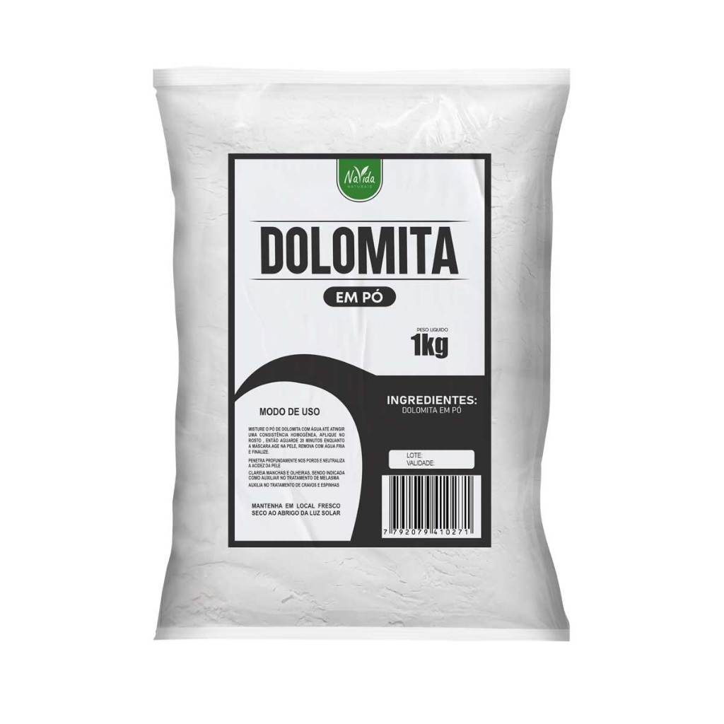 Dolomita em Pó Pura 100% pura 1kg Premium