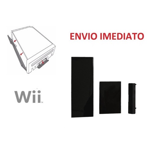 Kit Tampas Laterais Slot Wii Memory Card Controle 