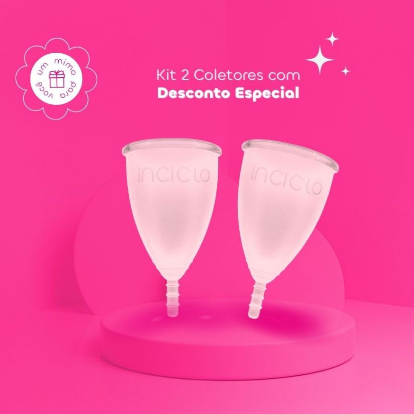 Coletor Menstrual (2UN) Copinho Silicone Copinhos Hipoalergênico 12 Horas