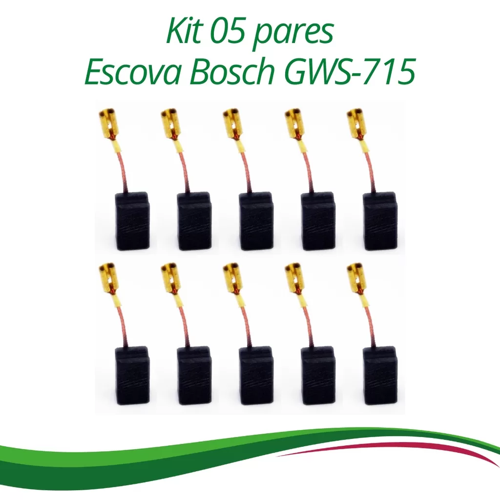 Escovas De Carvão Eletrografite P/ Esmerilhadeira Gws 7-115 05 Pares