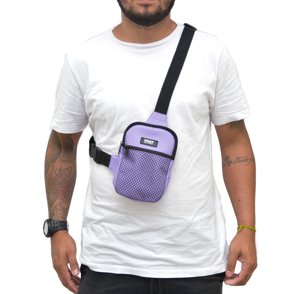 mini bag chest lilás shoulder bag