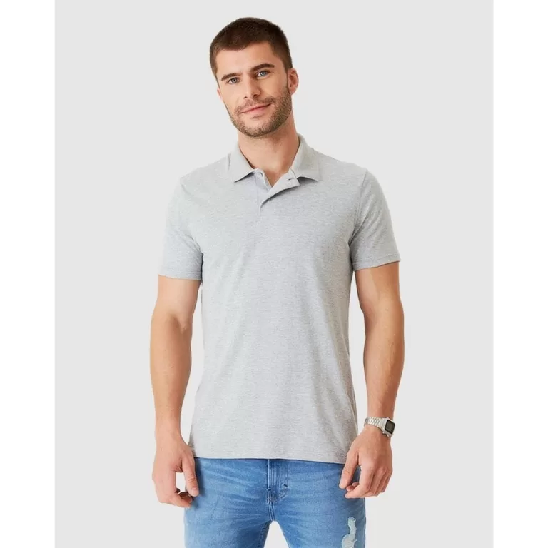 Camisa Básica Masculina Polo Gola Esporte Em Meia