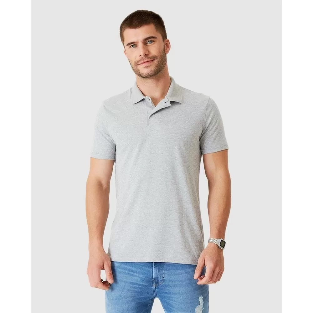 Camisa Básica Masculina Polo Gola Esporte Em Meia Malha