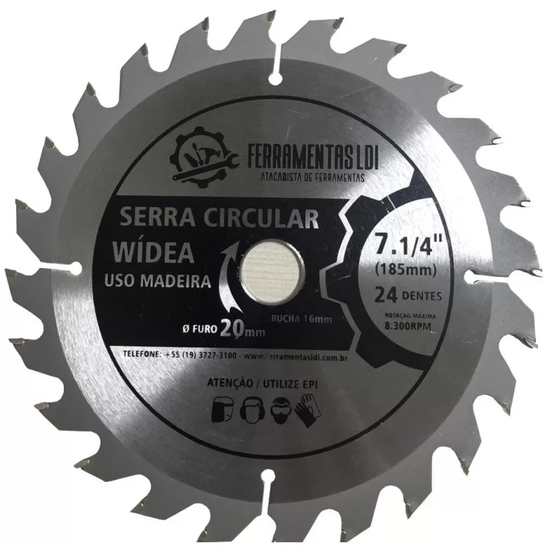 Disco de Serra Circular 7.1/4 185mm 24 Dentes Made