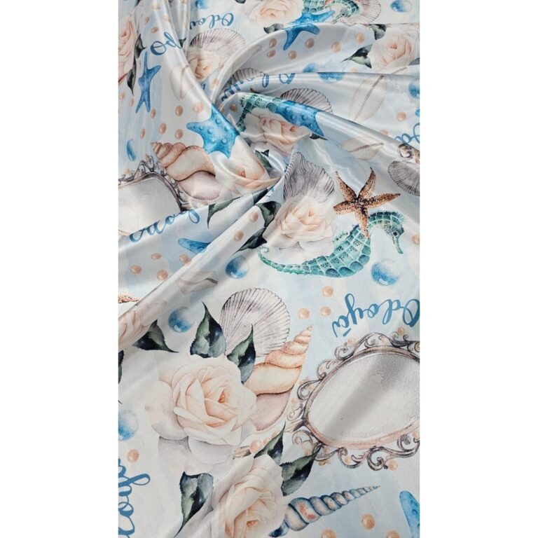 Tecido Cetim Estampado Digital Odoyá Iemanjá