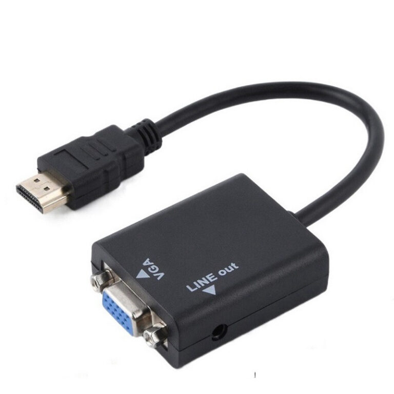 Cabo Conversor Adaptador Hdmi Para Vga Com Saída 
