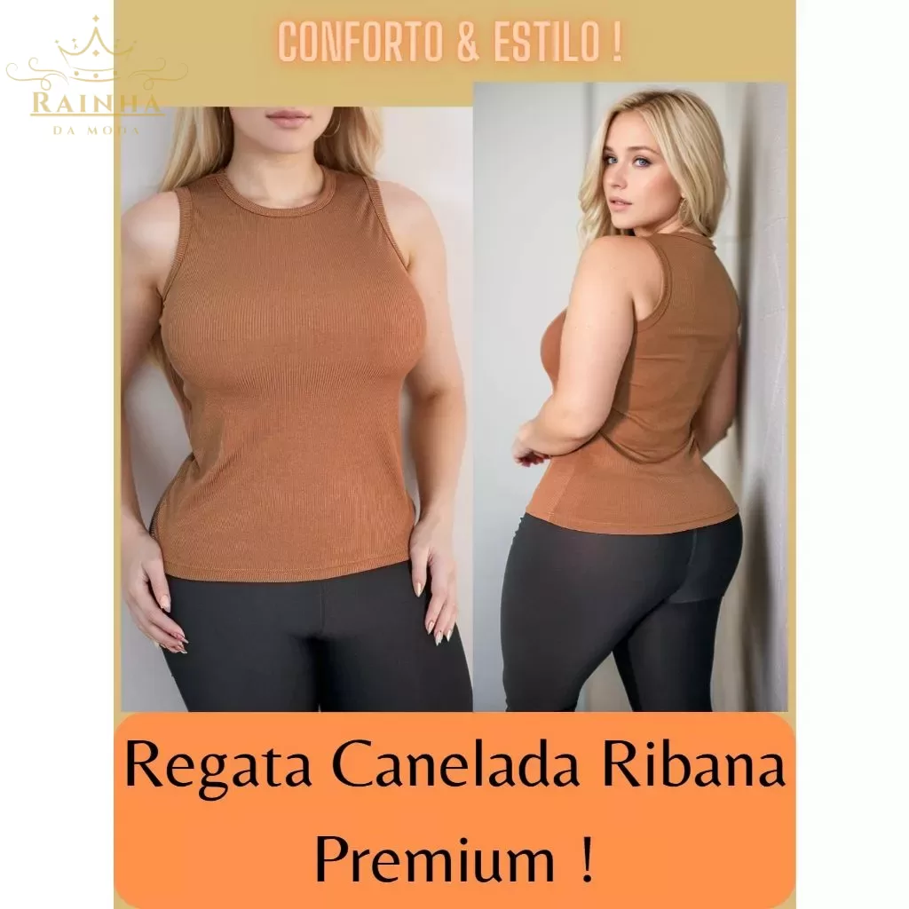 Regata feminina blusa regata canelada feminina Básica Versátil Confortável Premium Verão LISA
