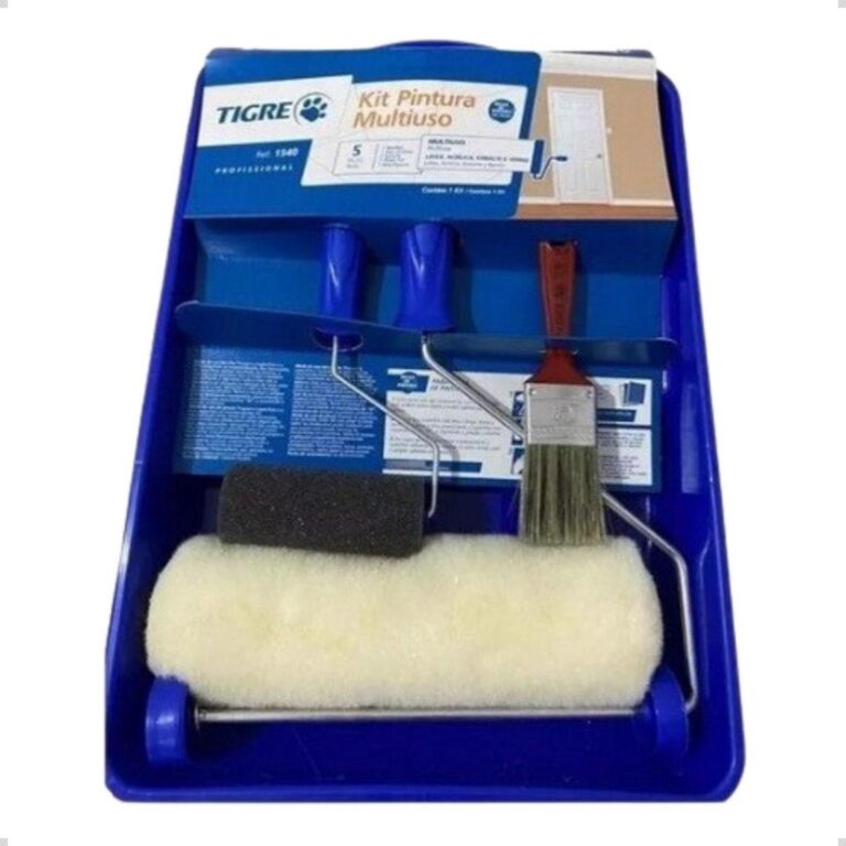 Kit Pintura Tigre Multiuso 5 Pecas Rolo Pincel Ban