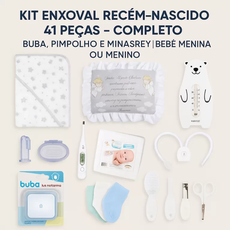 Kit Enxoval Recém-Nascido 41 Peças  Completo Bub