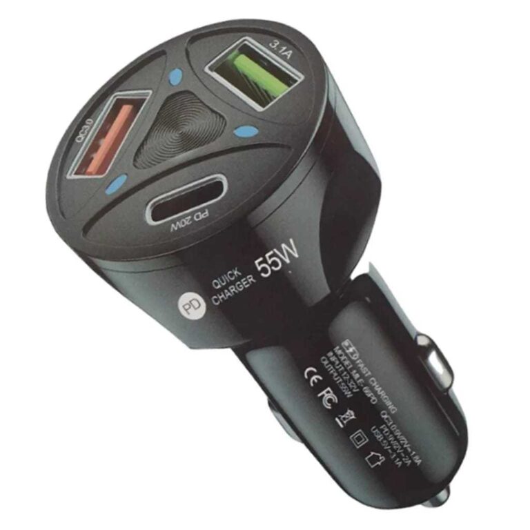 Carregador Veicular Turbo USB e Tipo-C Turbo 3 Por