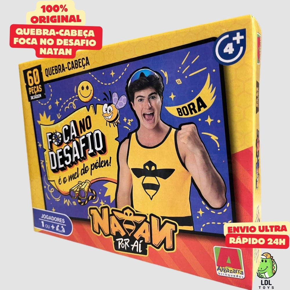 Quebra-Cabeça Natan Por Ai – Foca No Desafio 60 Peças Streamer Youtuber Algazarra Quebra Cabeça