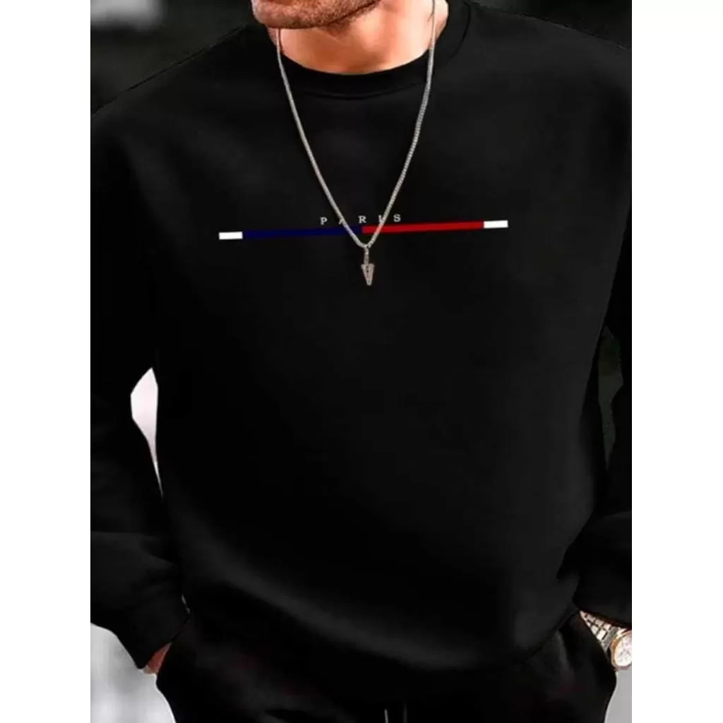 Moletom Preto Flanelado Conforto E Estilo Versátil