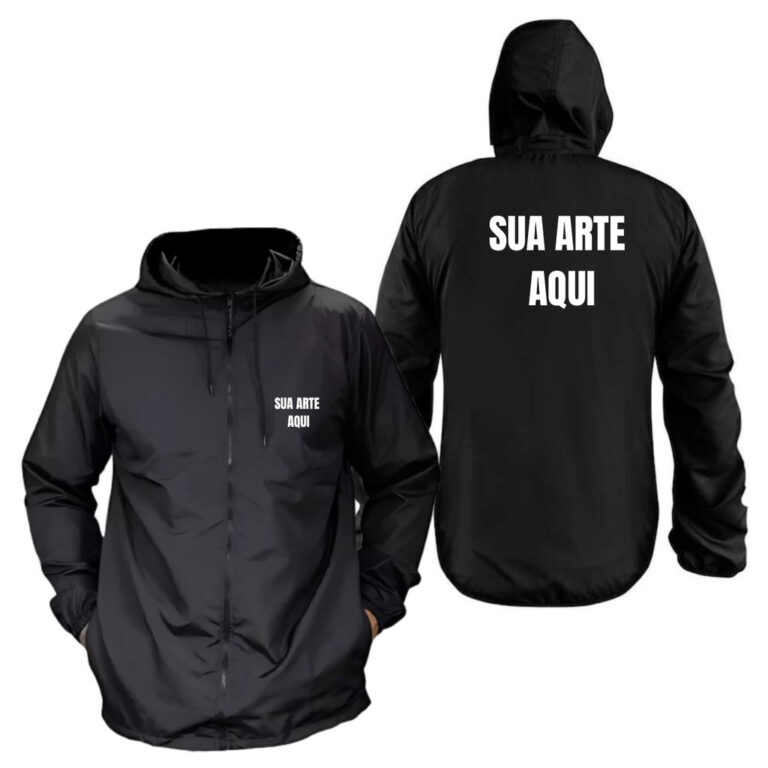 Blusa Corta Vento com Estampa sob pre encomenda Pe