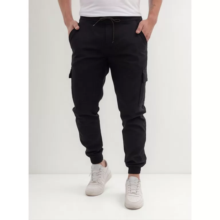 Calça Masculina Jogger Cargo Sarja Tendência Str