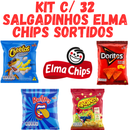 Kit c/ 32 Salgadinhos Sortidos Elma Chips – 