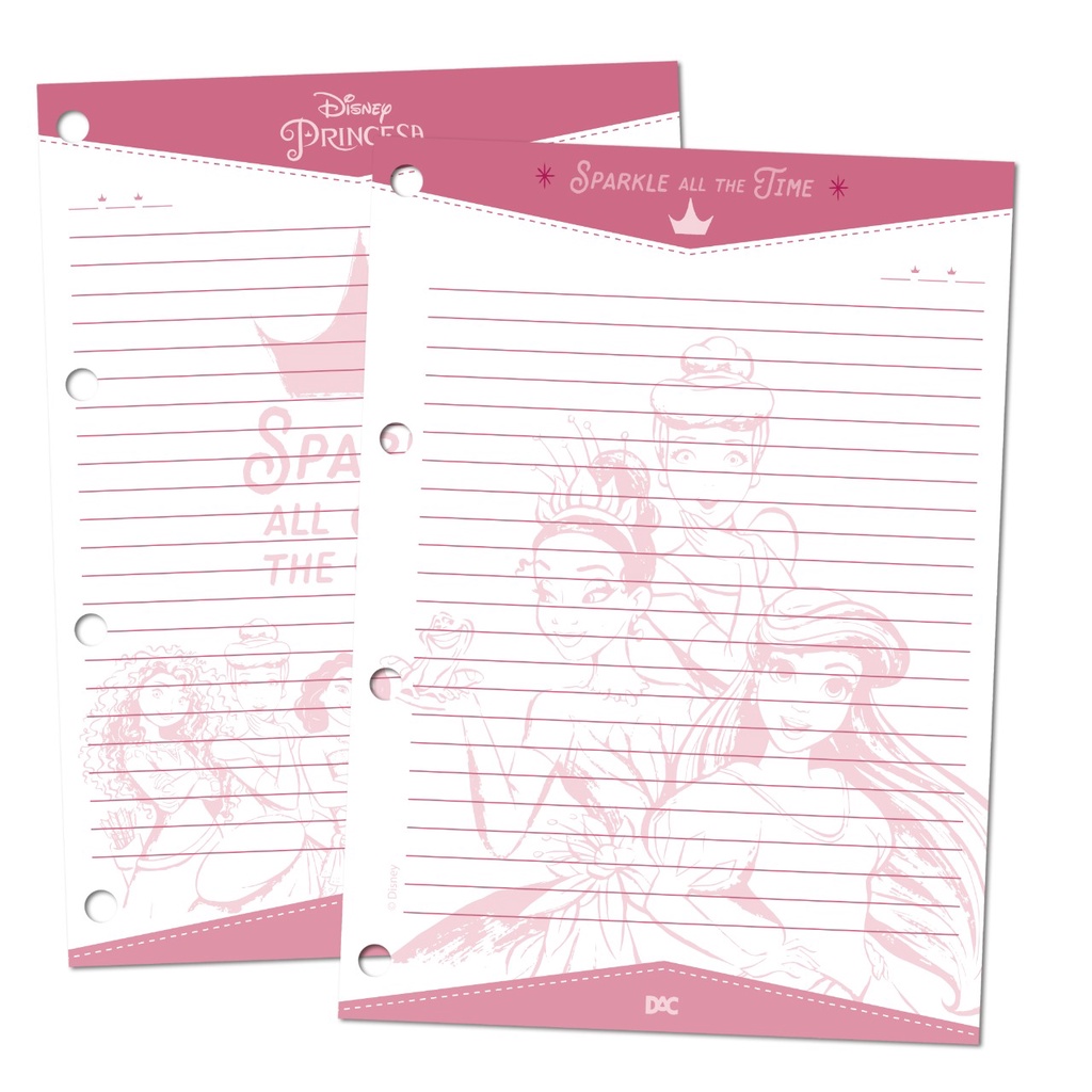 Refil Folhas Princesa p/ Fichário Universitário 96fls -Dac