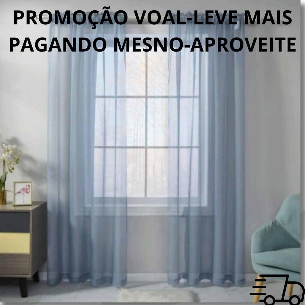 Voal Liso Premium Largura 3 Metros Varias Cores Cortina Decoração