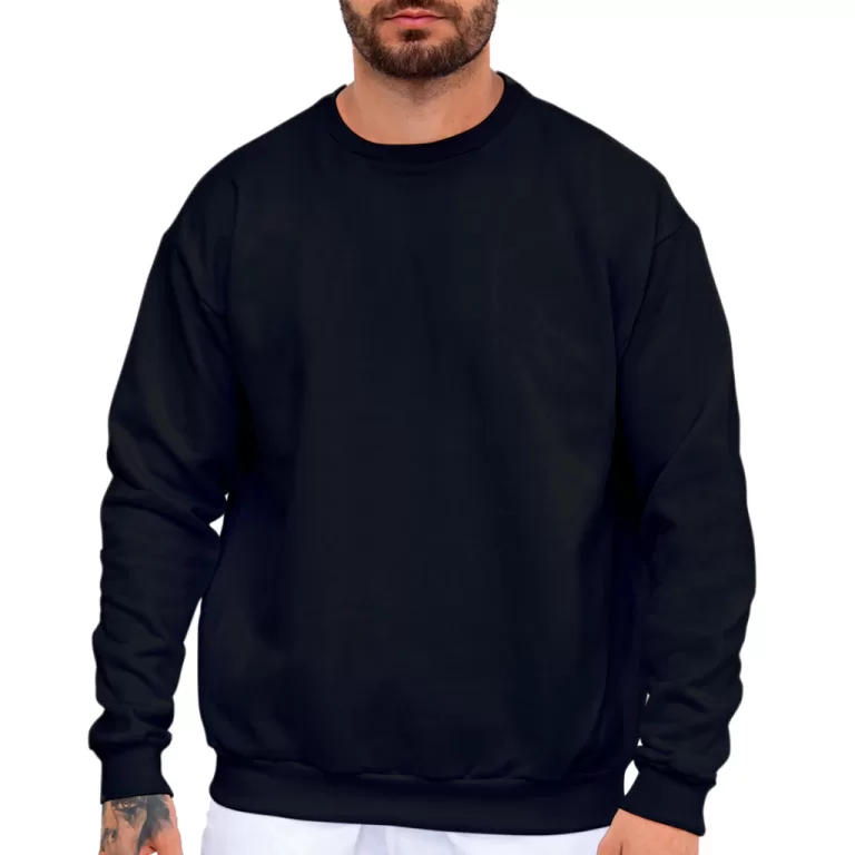Blusa Masculina Moletom Básico Liso 100% Algodão