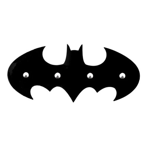 Porta Chaves Batman em Mdf Vazado de 3mm Preto Fos