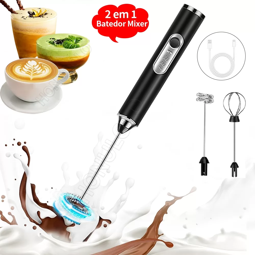 Mini Misturador Batedor Mixer Elétrico Para Claras de Ovos Leite Café Clara de Ovo, para Cozinha Dom