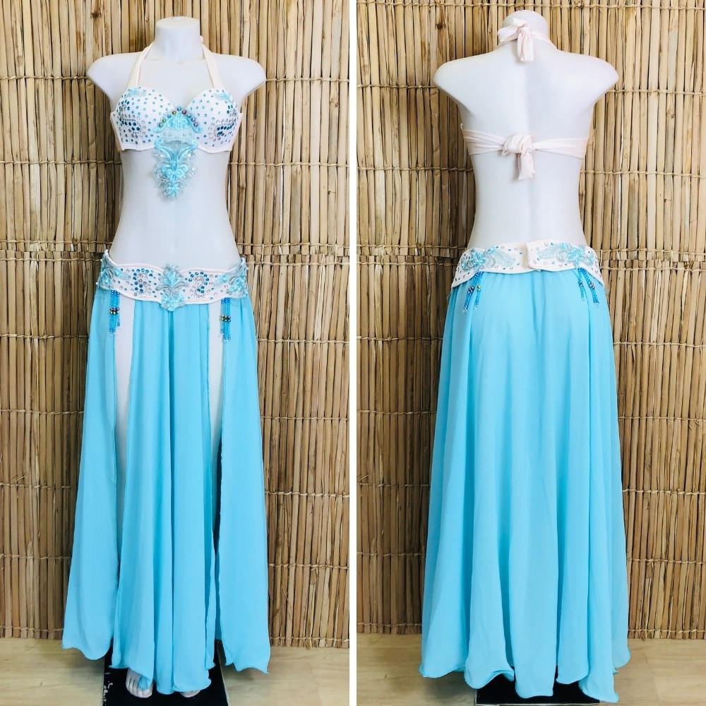 [Liquidação] Dança do Ventre Traje Bordado Completo – Pronta Entrega – TPCL-772