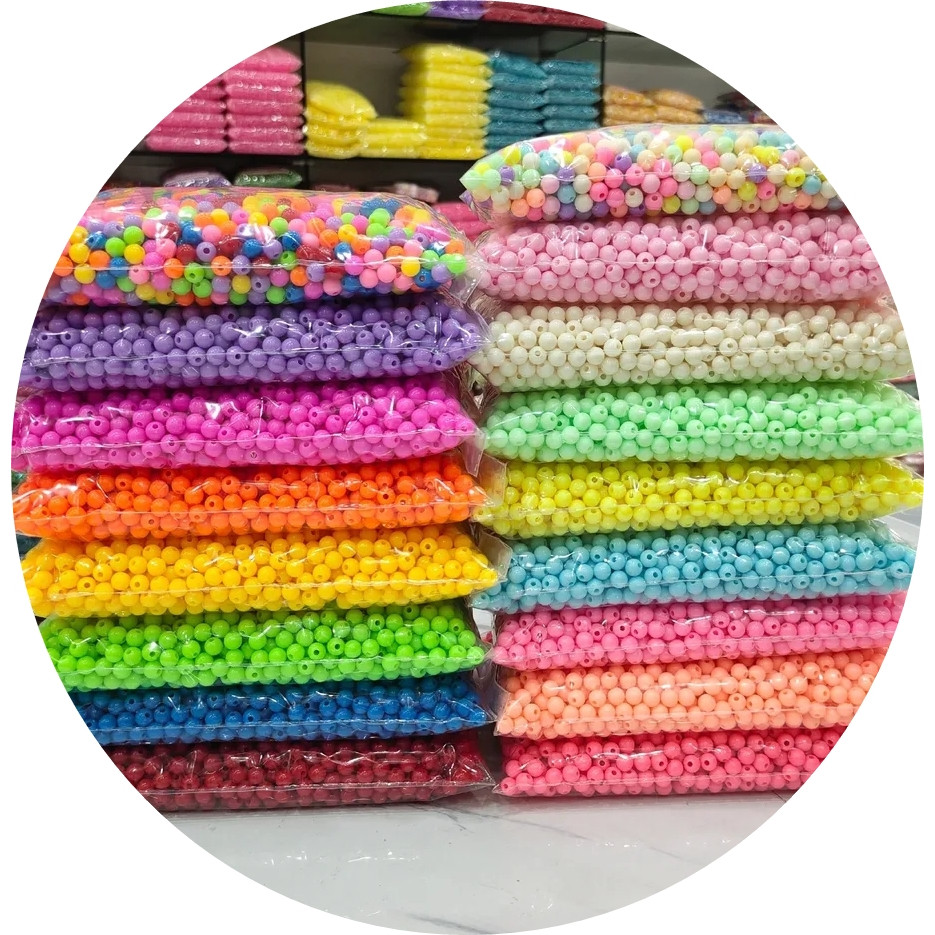 4.600 Miçanga p/ artesanato em geral Colar Pulseira Tiara Chinelos + Fio de Silicone 10 Metros